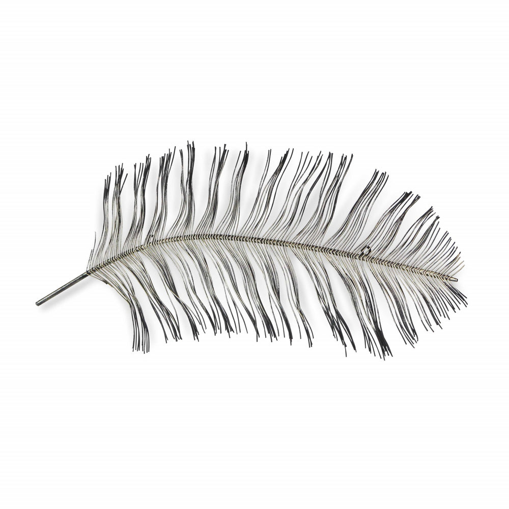 Black And Silver Metal Peacock Feather Wall Decor - Homeroots