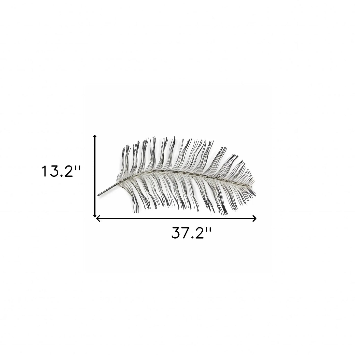 Black And Silver Metal Peacock Feather Wall Decor - Homeroots - Flyclothing LLC