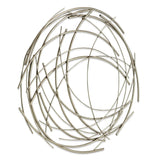 26" Silver Metal Abstract Round Hanging Wall Art Decor - Homeroots