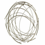 26" Silver Metal Abstract Round Hanging Wall Art Decor - Homeroots