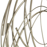 26" Silver Metal Abstract Round Hanging Wall Art Decor - Homeroots - Flyclothing LLC