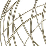 26" Silver Metal Abstract Round Hanging Wall Art Decor - Homeroots - Flyclothing LLC