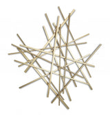 Gold Metal Abstract Linear Strips Wall Art Decor - Homeroots - Flyclothing LLC