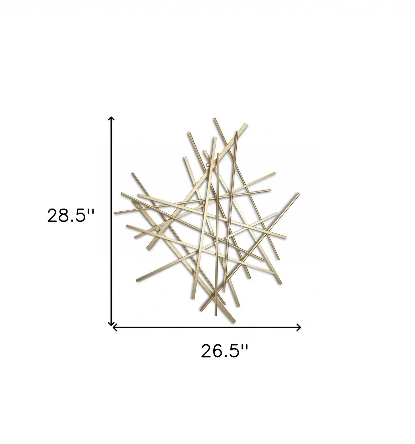 Gold Metal Abstract Linear Strips Wall Art Decor - Homeroots - Flyclothing LLC