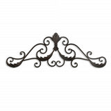 32" Rustic Brown Metal Scroll Wall Decor - Homeroots