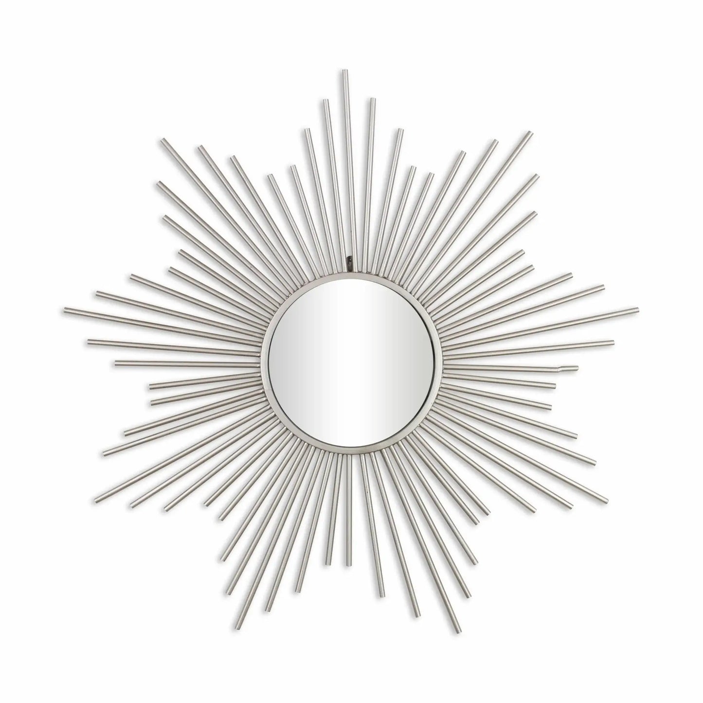 Striking Silver Metal Sunburst Design Wall Mirror - Homeroots - Flyclothing LLC