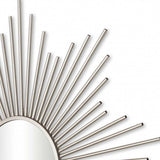 Striking Silver Metal Sunburst Design Wall Mirror - Homeroots - Flyclothing LLC