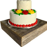 Natural Weathered Gray Cake Stand - Homeroots