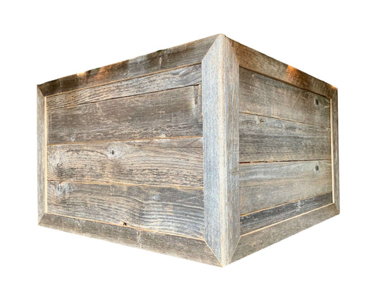 28" Natural Weathered Gray Plank Christmas Tree Collar - Homeroots
