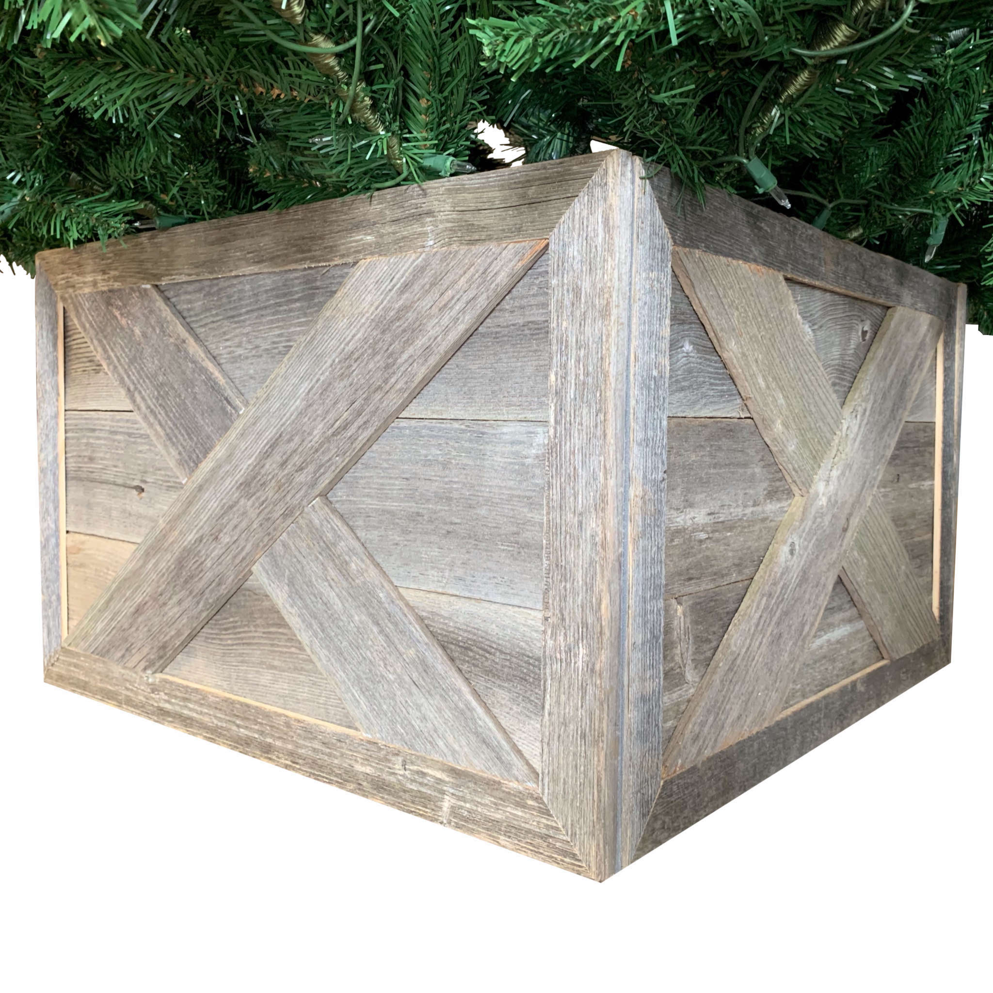 23" Natural Weathered Gray Christmas Tree Collar - Homeroots - Flyclothing LLC