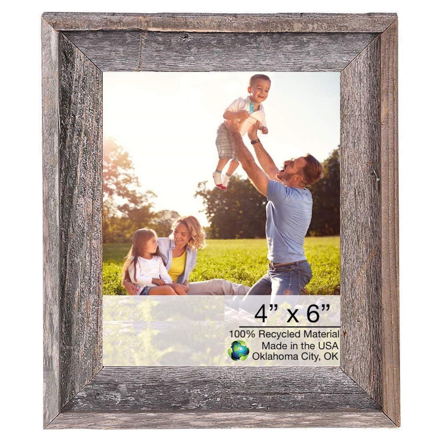 4" X 6" Natural Weathered Gray Picture Frame - Homeroots - Flyclothing LLC
