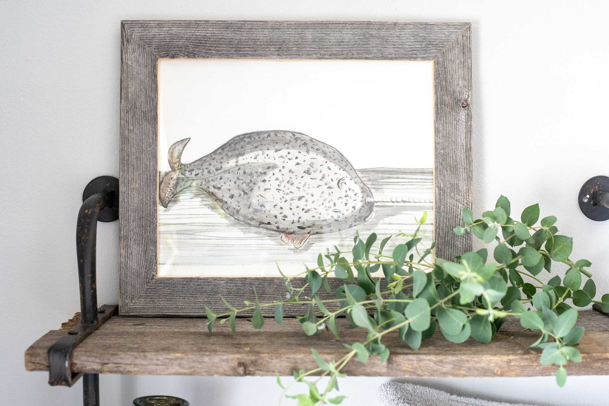 8.5" X 11" Natural Weathered Gray Picture Frame - Homeroots - Flyclothing LLC