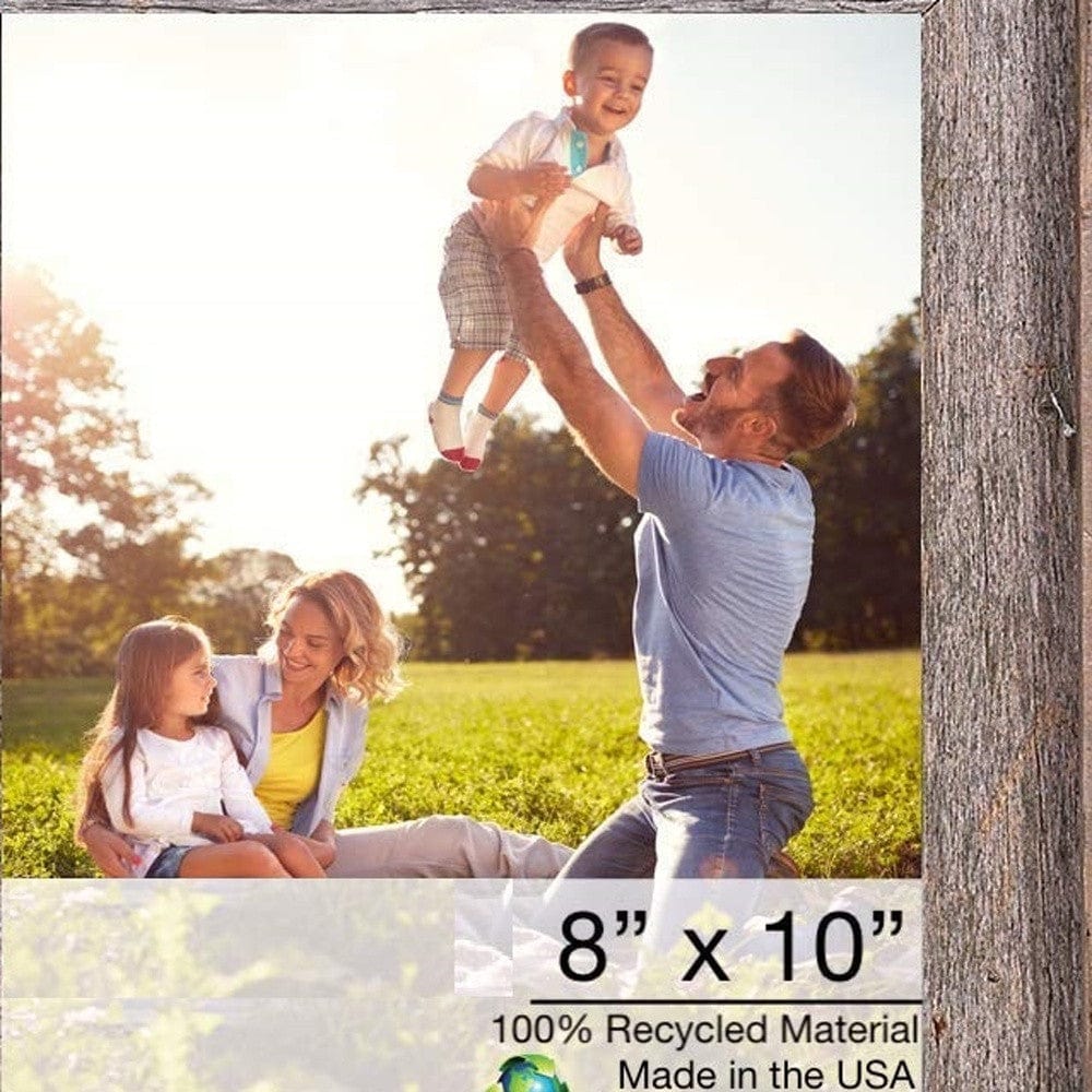 8" X 10" Natural Weathered Gray Picture Frame - Homeroots - Flyclothing LLC