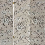3 Panel Beige And Black Soft Fabric Finish Room Divider - Homeroots - Flyclothing LLC