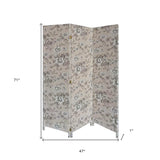 3 Panel Beige And Black Soft Fabric Finish Room Divider - Homeroots - Flyclothing LLC