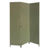 3 Panel Green Soft Fabric Finish Room Divider - Homeroots - Flyclothing LLC