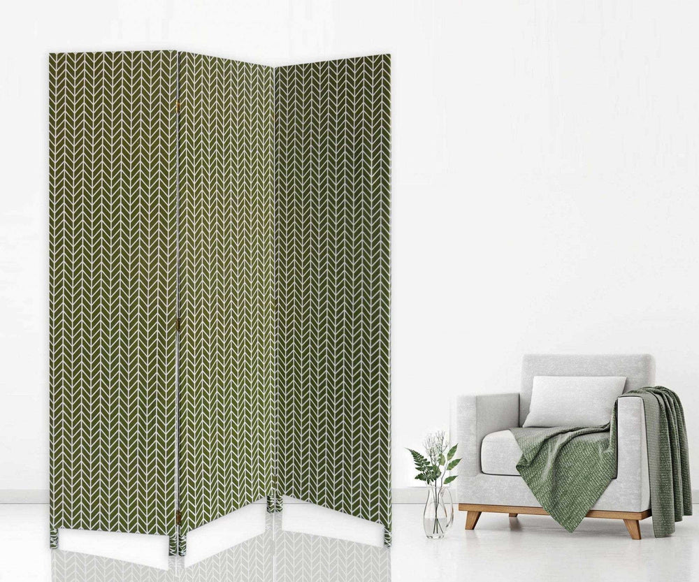 3 Panel Green Soft Fabric Finish Room Divider - Homeroots - Flyclothing LLC
