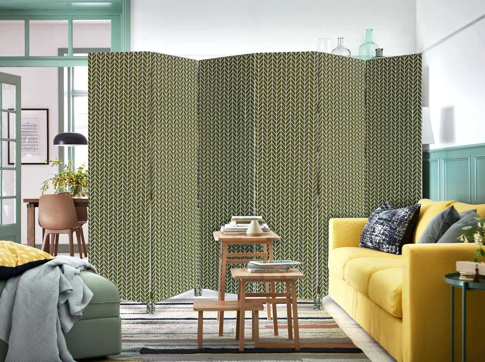3 Panel Green Soft Fabric Finish Room Divider - Homeroots - Flyclothing LLC