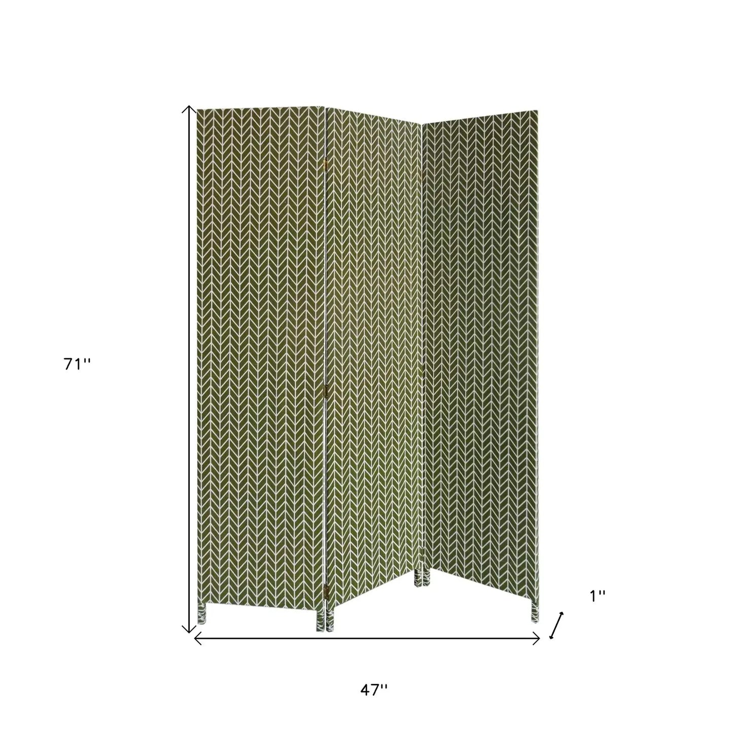 3 Panel Green Soft Fabric Finish Room Divider - Homeroots - Flyclothing LLC