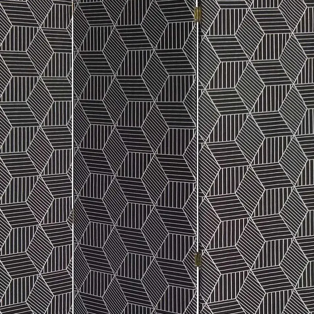 3 Panel Black Soft Fabric Finish Room Divider - Homeroots - Flyclothing LLC