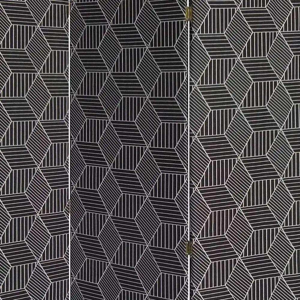 3 Panel Black Soft Fabric Finish Room Divider - Homeroots - Flyclothing LLC