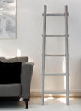 59" X 18" X 2" Grey Decorative Ladder Shelve - Homeroots