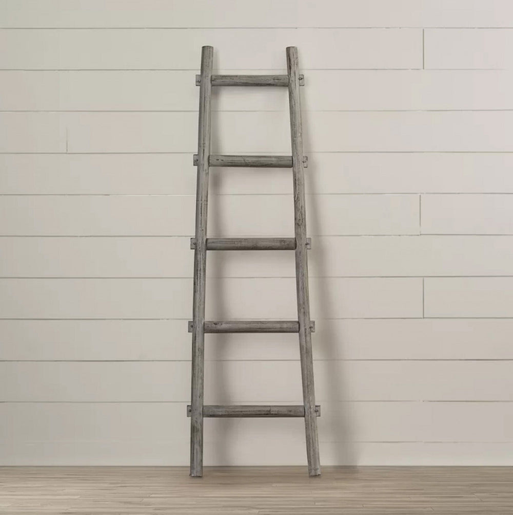 59" X 18" X 2" Grey Decorative Ladder Shelve - Homeroots - Flyclothing LLC