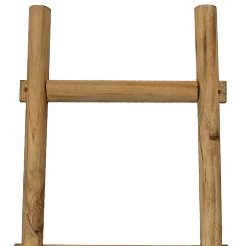 59" X 18" X 2" Brown Decorative Ladder Shelve - Homeroots - Flyclothing LLC