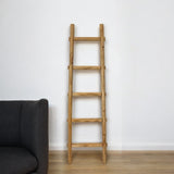 59" X 18" X 2"  Brown Decorative Ladder Shelve - Homeroots