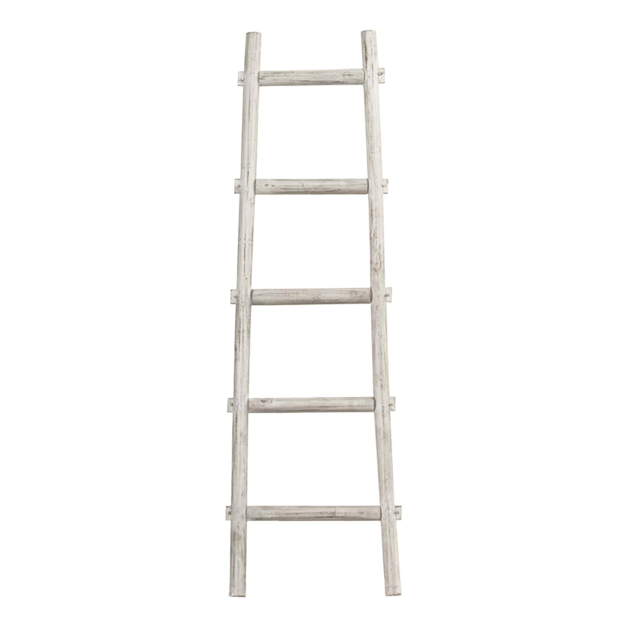 59" X 18" X 2" White Decorative Ladder Shelve - Homeroots - Flyclothing LLC
