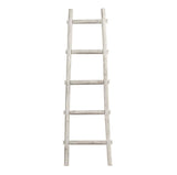 59" X 18" X 2" White Decorative Ladder Shelve - Homeroots