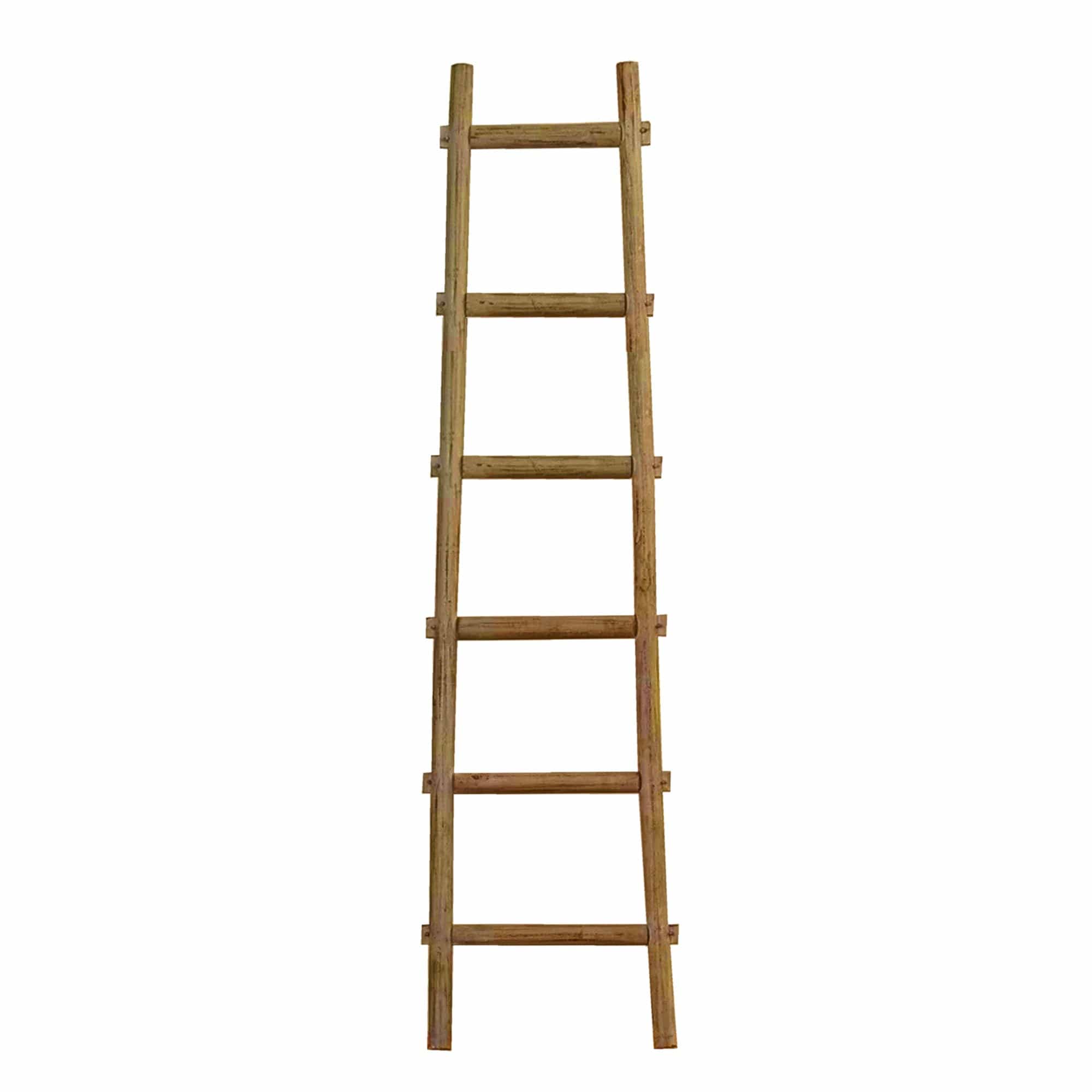 72" X 18"X 2" Brown Decorative Ladder Shelve - Homeroots - Flyclothing LLC