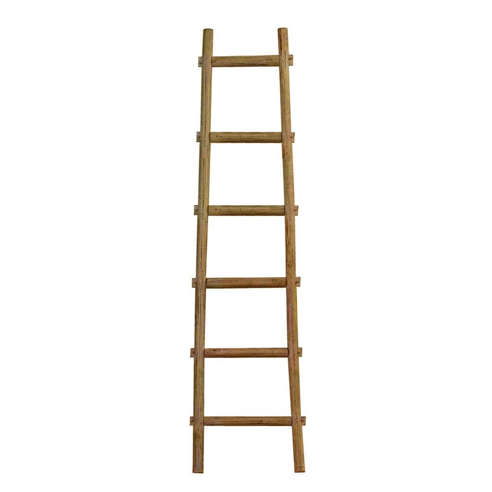 72" X 18"X 2" Brown Decorative Ladder Shelve - Homeroots