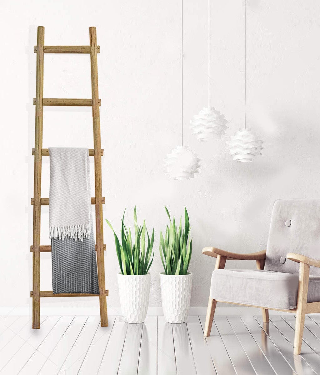 72" X 18"X 2" Brown Decorative Ladder Shelve - Homeroots - Flyclothing LLC