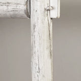 72" White Rustic Six Step Wood Ladder Shelf - Homeroots - Flyclothing LLC