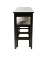 27" Light Gray And Dark Brown Upholstered And Solid Wood Backless Bar Chair - Homeroots - Flyclothing LLC