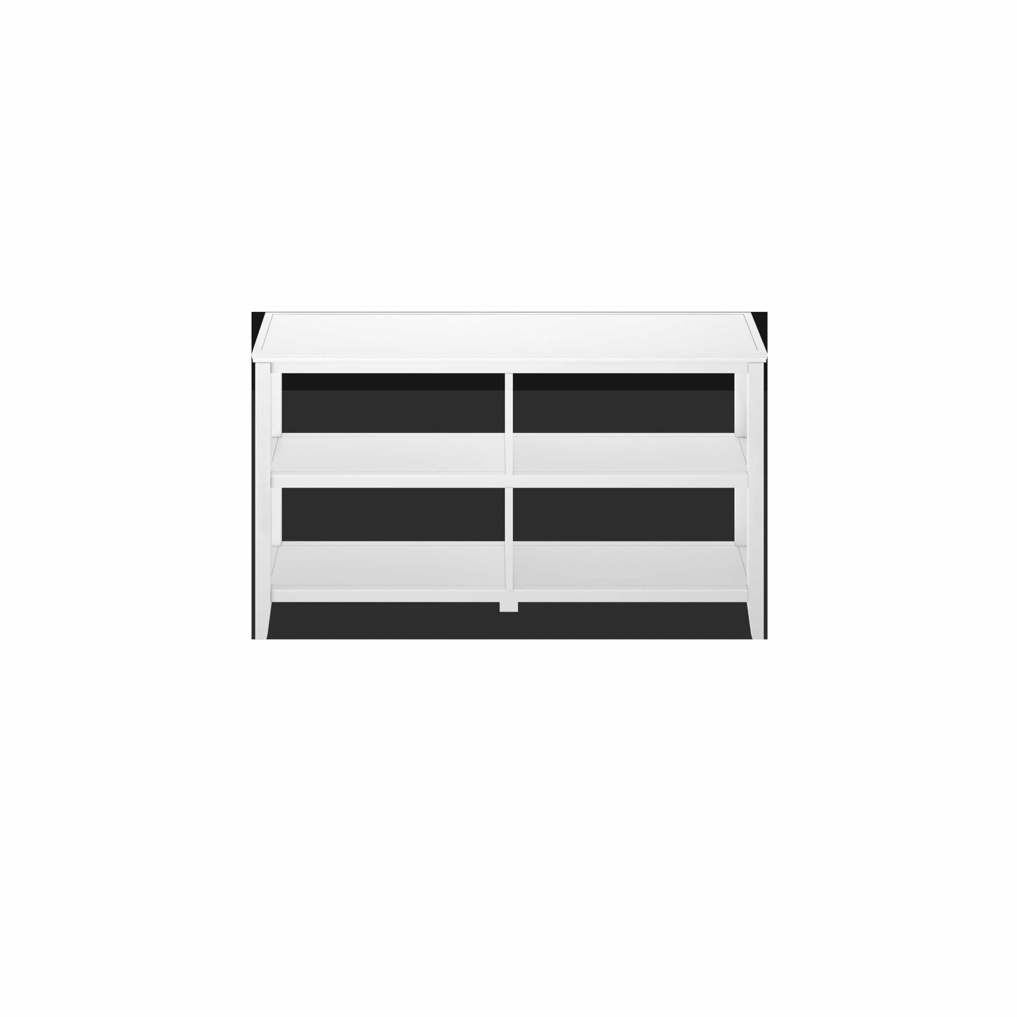 30" White Open Bookcase With Two Shelves - Homeroots - Flyclothing LLC