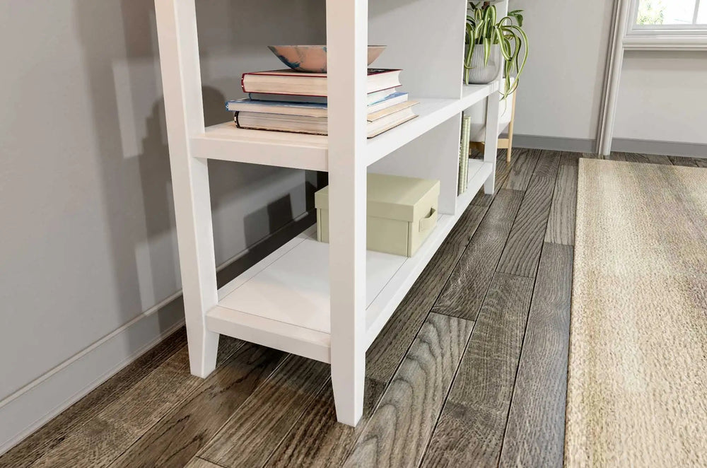 30" White Open Bookcase With Two Shelves - Homeroots - Flyclothing LLC