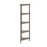 60" Washed Grey Solid Wood Corner Bookcase - Homeroots - Flyclothing LLC