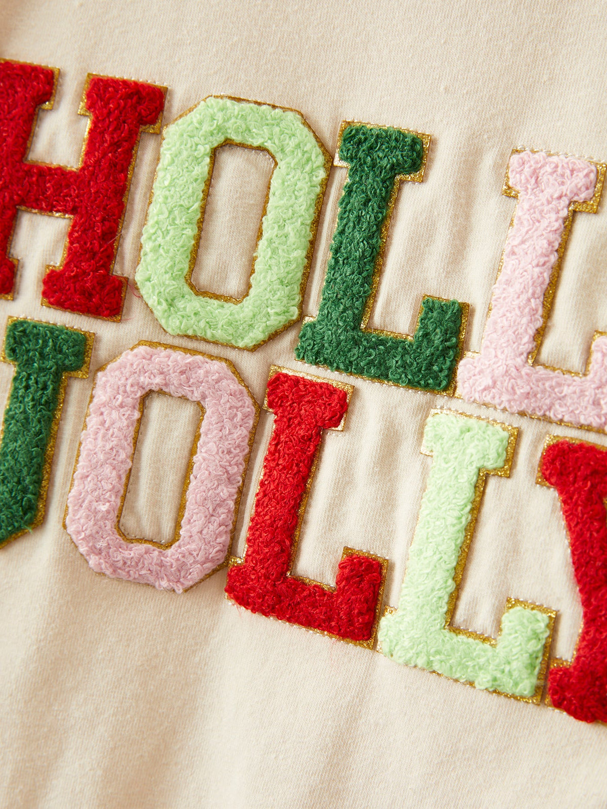 Christmas Letter Applique Top + Flared Pants Outfit Set - Rylee Faith Designs - Flyclothing LLC