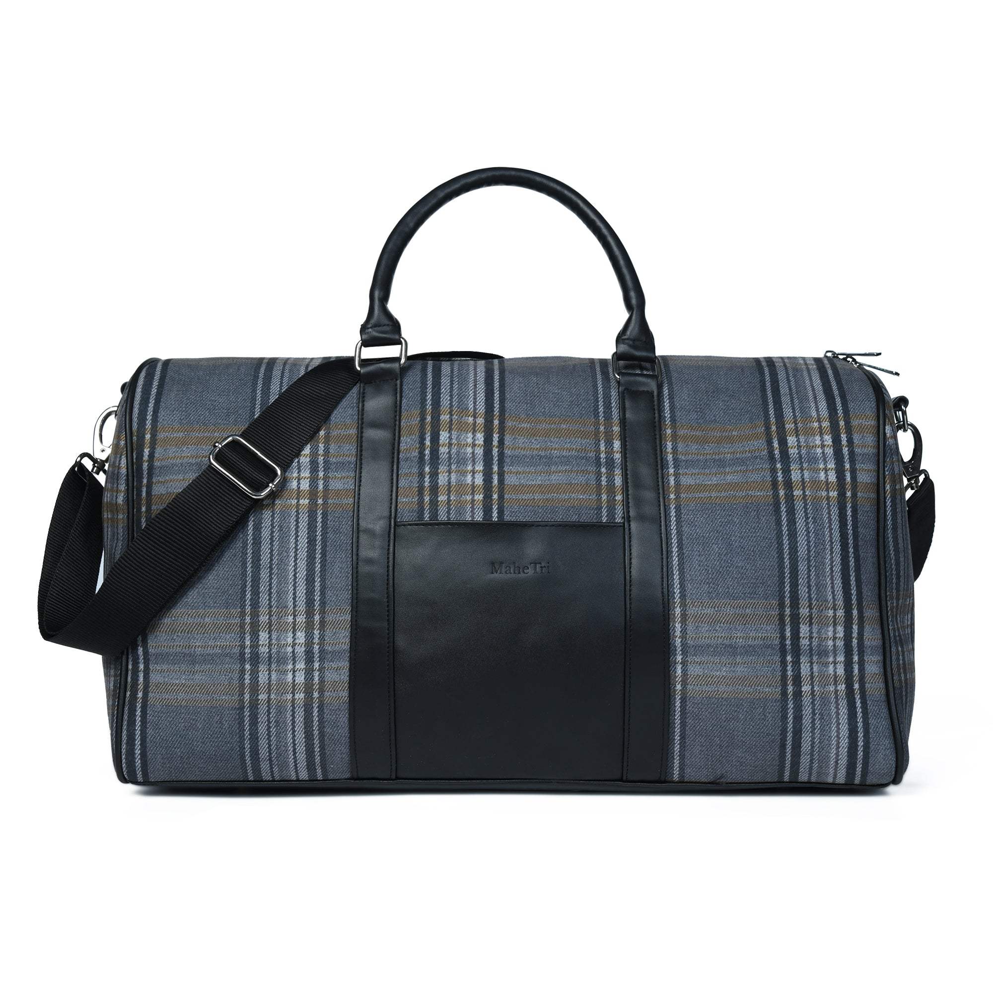 The Highlander Plaid Duffle Bag - Classy Leather Bags - Flyclothing LLC