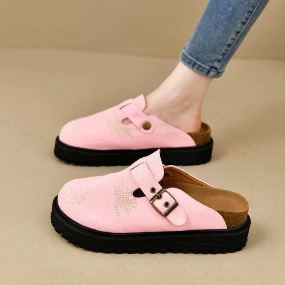 Round Toe Platform Loafers - Trendsi - Flyclothing LLC