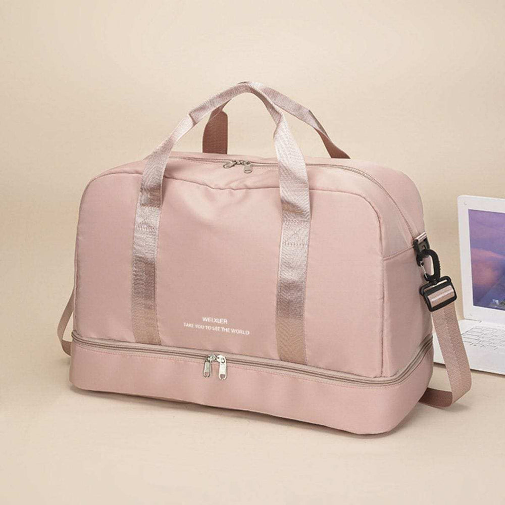 Detachable Strap Nylon Oversize Travel Bag - Trendsi - Flyclothing LLC