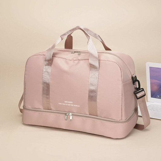 Detachable Strap Nylon Oversize Travel Bag - Trendsi - Flyclothing LLC