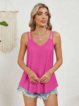 Florira Cutout Eyelet Tank - Trendsi - Flyclothing LLC