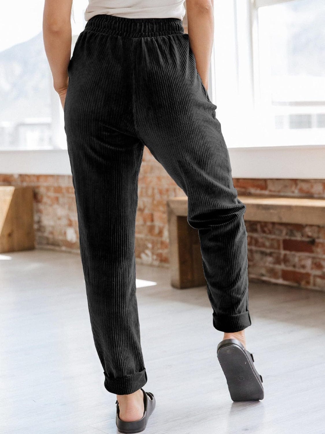 Drawstring Pants with Pockets - Trendsi