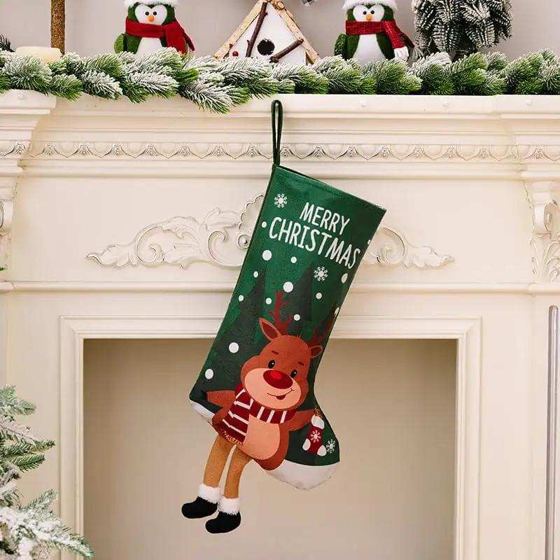 Printed Christmas Stocking Hanging Widget - Trendsi - Flyclothing LLC