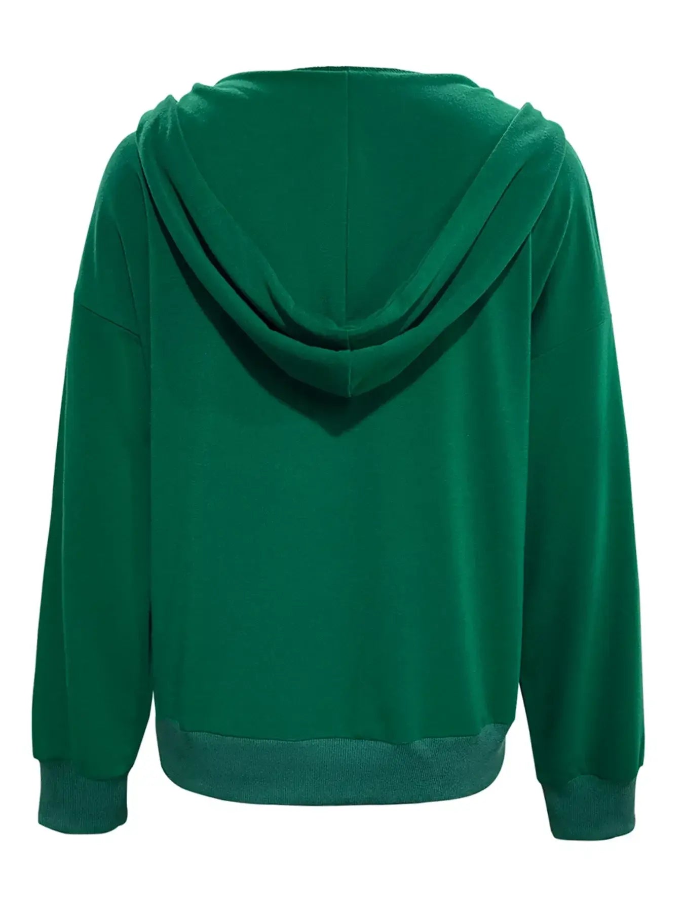 Full Size Snap-Down Hoodie with Kangaroo Pocket Plus Size - Trendsi - Flyclothing LLC