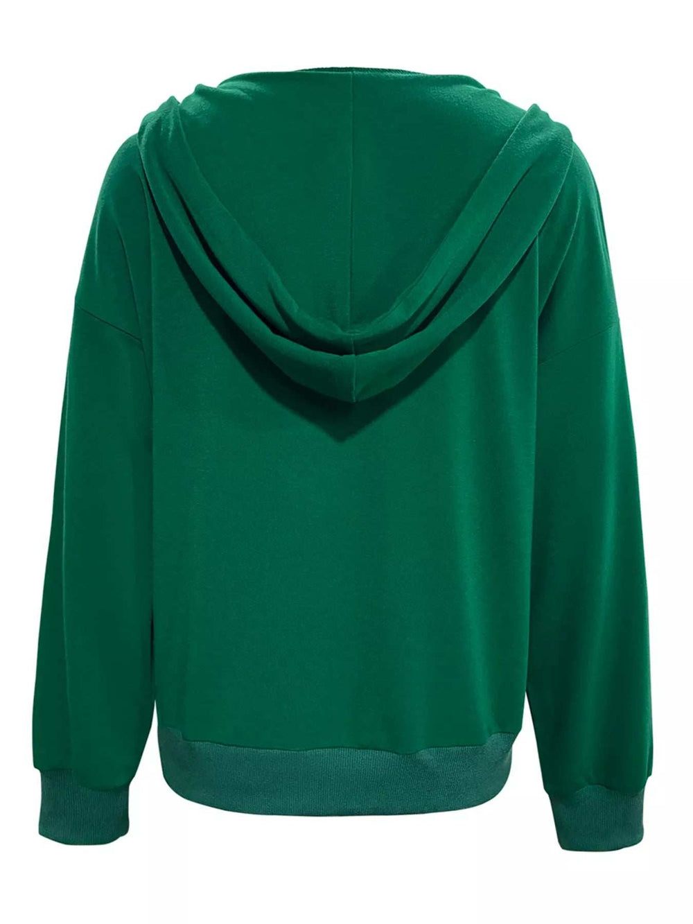 Full Size Snap-Down Hoodie with Kangaroo Pocket Plus Size - Trendsi - Flyclothing LLC