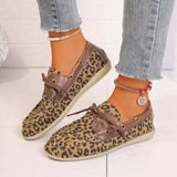 Lace Up Leopard Slip-Ons - Trendsi - Flyclothing LLC